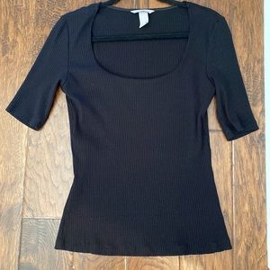 Classic Black Scoop Neck Top